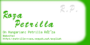 roza petrilla business card